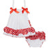 Baby Girls White Red Polka Dots Bow Ruffles Swing Top Set 9-24M - SophiasStyle.com